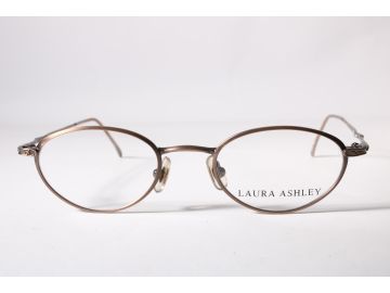 Laura Ashley Vintage Jeannine Womens Brown Full Rim Metal Eyewear Glasses