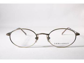 Laura Ashley Vintage Ruth Womens Gold Full Rim Metal Eyewear Glasses 49 mmmm