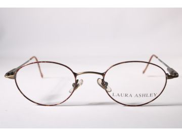 Laura Ashley Vintage Nina Womens Brown Full Rim Metal Eyewear Glasses 47 mmmm