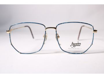 Alexandra Rochelle Vintage M-8029 Mens Blue Full Rim Metal Eyewear Glasses