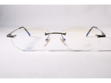 Lart Vintage SUPREME 1789-003 Mens Black Rimless Metal Eyewear Glasses 54 mmmm
