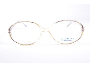 Lucia Bianco Celia JV98 Clear/Brown Oval  Full Rim vintage Women’s new glasses with Clear Lenses