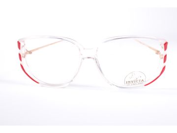 Invicta Helene 168 JV102 Clear/Gold Retro Square Full Rim vintage Women’s new glasses with Clear Lenses