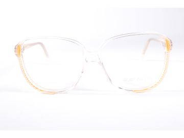 Invicta Isadora 126 JV120 Beige/Yellow Retro Square Full Rim vintage Women’s new glasses with Clear Lenses