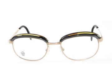 Vintage Optura Vivi Gold Gold Men’s used glasses Full Rim jv562 Frames Eyewear