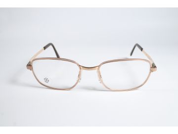 Algha 20 Vintage 1970's Excel Joints Unisex Gold Full Rim Eyewear Glasses