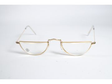 Algha Vintage Gold 12 KT GF 1970's Unisex Gold Full Rim Gold Eyewear Glasses