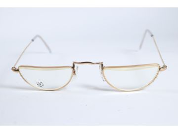 Gold Vintage 1950's 12 KT GF Unisex Gold Full Rim Gold Eyewear Glasses 40mm
