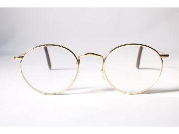 Saville row Vintage 14KT RG Oval Unisex Gold Full Rim Metal Eyewear Glasses