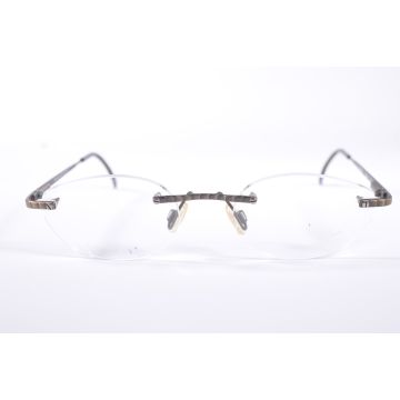 Cazal Eyewear 1140 Womens Grey Rimless Metal Designer Eyeglasses 52mm