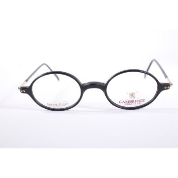 Eyeglasses_sunglasses_Cambridge Polo Club 801 JV323 Black Round Full Rim vintage Men’s new glasses with Clear Lenses