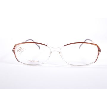 Stepper SI-30010 JV335 Brown Rectangular Full Rim vintage Women’s new glasses with Clear Lenses