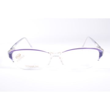 Stepper SI_30026 JV42 Clear/Purple Rectangular Half Rim vintage Women’s new glasses