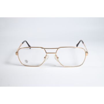 Eyeglasses_sunglasses_Amor Vintage 1980's Mens Gold Full Rim Metal Rectangular Eyewear Glasses