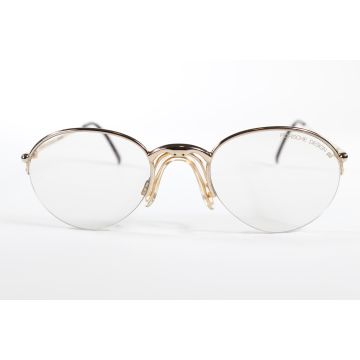 Eyeglasses_sunglasses_Porsche Design 5664 JV518 Gray Irregular Half Rim vintage Men’s new glasses