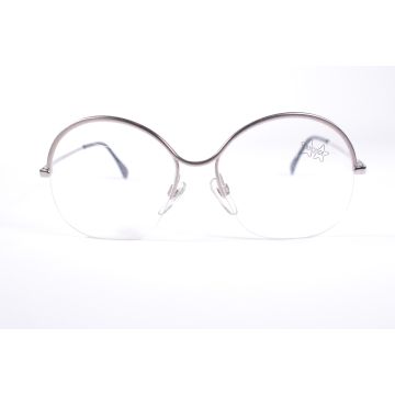 Eyeglasses_sunglasses_Luxottica Hera JV60 Silver Irregular Full Rim vintage Women’s new glasses