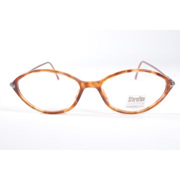 Eyeglasses_sunglasses_Sferoflex 1458 JV63 Tortoiseshell(amixofbrownandblacktones) Oval  Full Rim vintage Women’s new glasses with Clear Lenses
