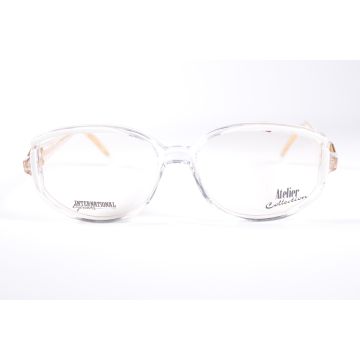 Eyeglasses_sunglasses_Atelier 626 JV80 Clear/White Retro Square Full Rim vintage Women’s new glasses with Clear Lenses